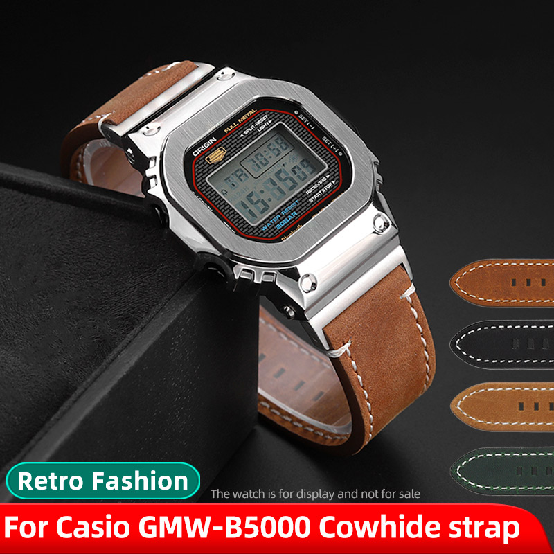 Luxury Watch G Shock - GMW-B5000 Tali Kulit Sapi Antik untuk