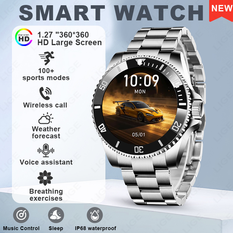 Luxury Watch Korea - LIGE Jam Tangan Pintar Mewah Baja