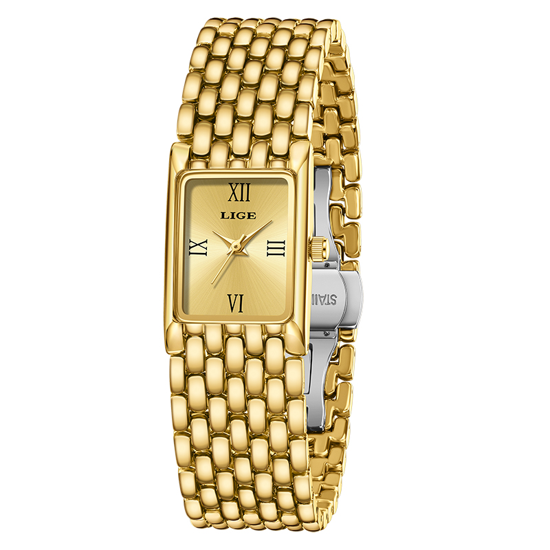 Luxury Watch Square - LIGE Jam Tangan Wanita Persegi Mewah