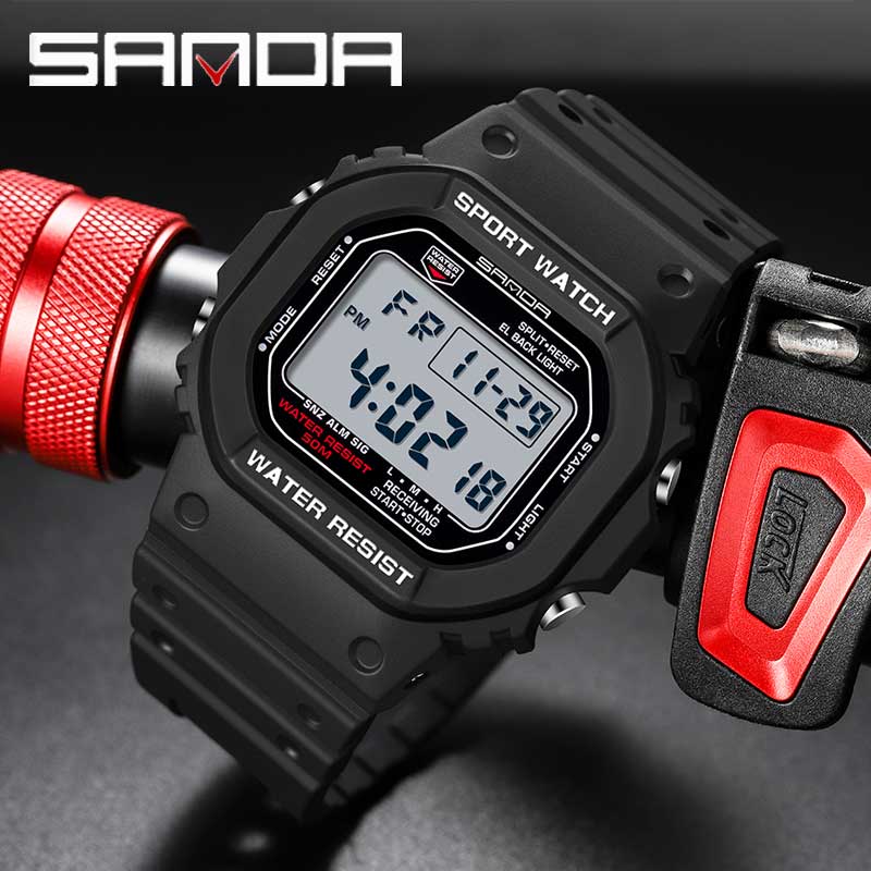 Luxury Watch G Shock - SANDA jam tangan elektronik pria, arloji