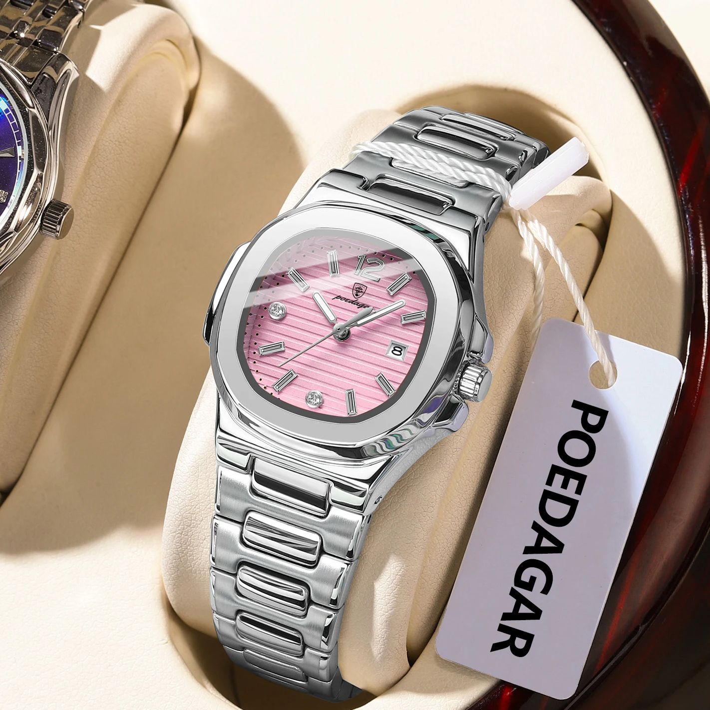 Jam Tangan Wanita POEDAGAR Squ - Luxury Watch Square ulasan dan harga