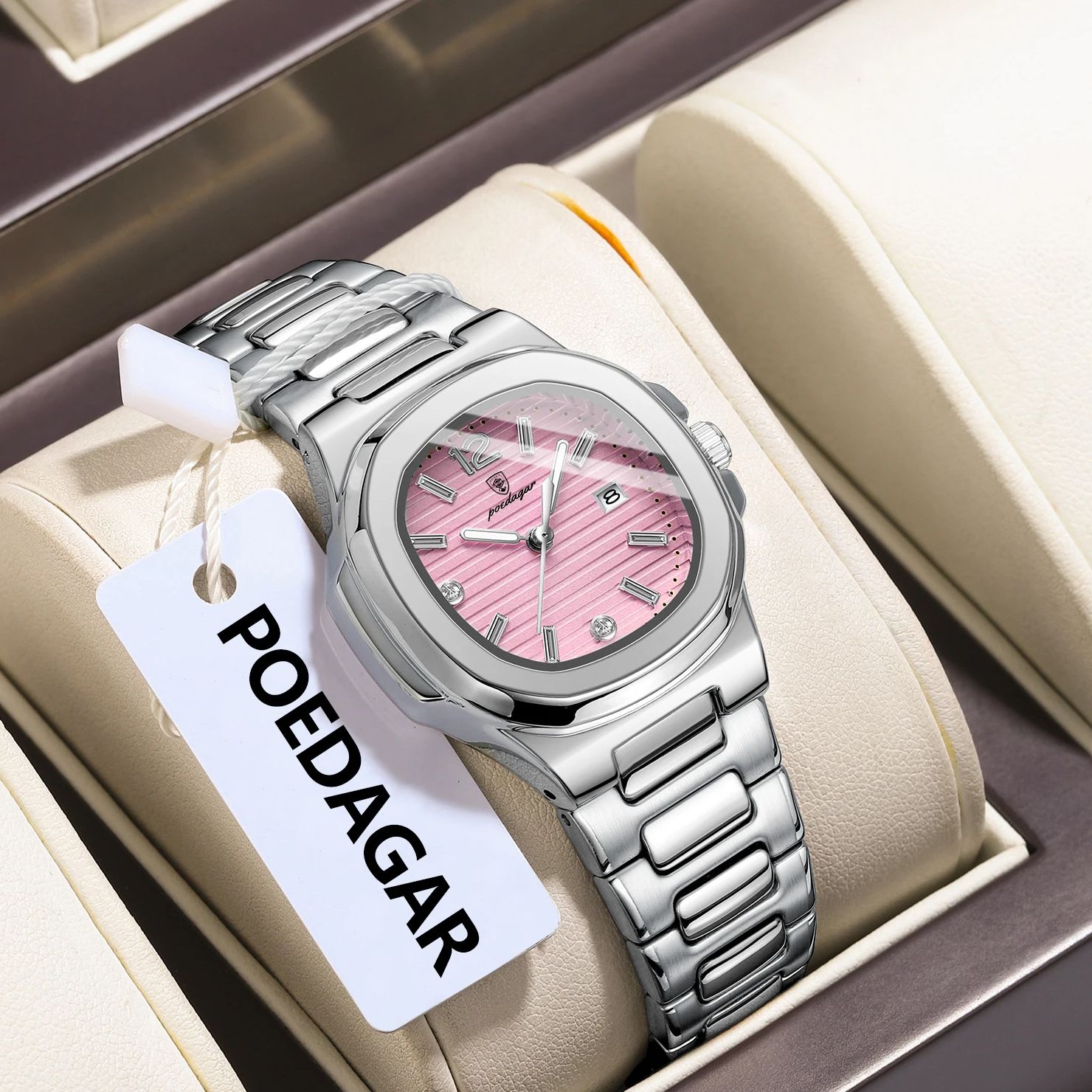 Jam Tangan Wanita POEDAGAR Squ - Luxury Watch Square ulasan dan harga