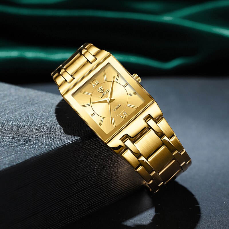 LiEBIG Jam Tangan Kuarsa Emas  - Luxury Watch Square ulasan dan harga