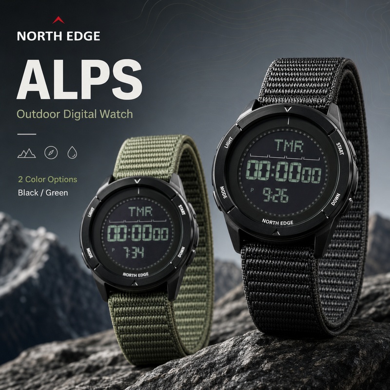 NEW NORTH EDGE Jam Tangan Olah - Field Watch Military ulasan dan harga