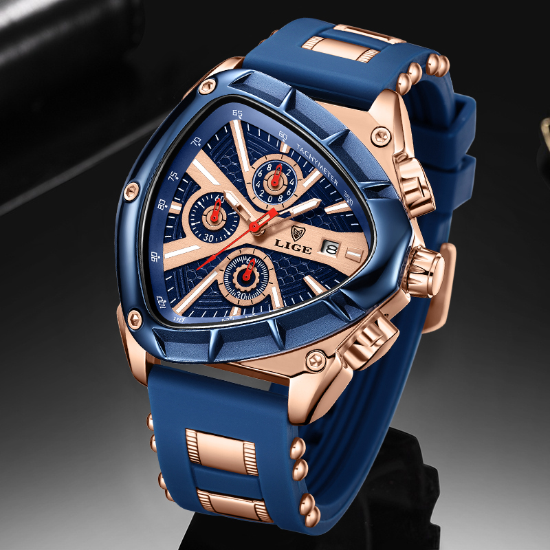 LIGE jam tangan konograf segit - Watch Triangle Luxury ulasan dan harga