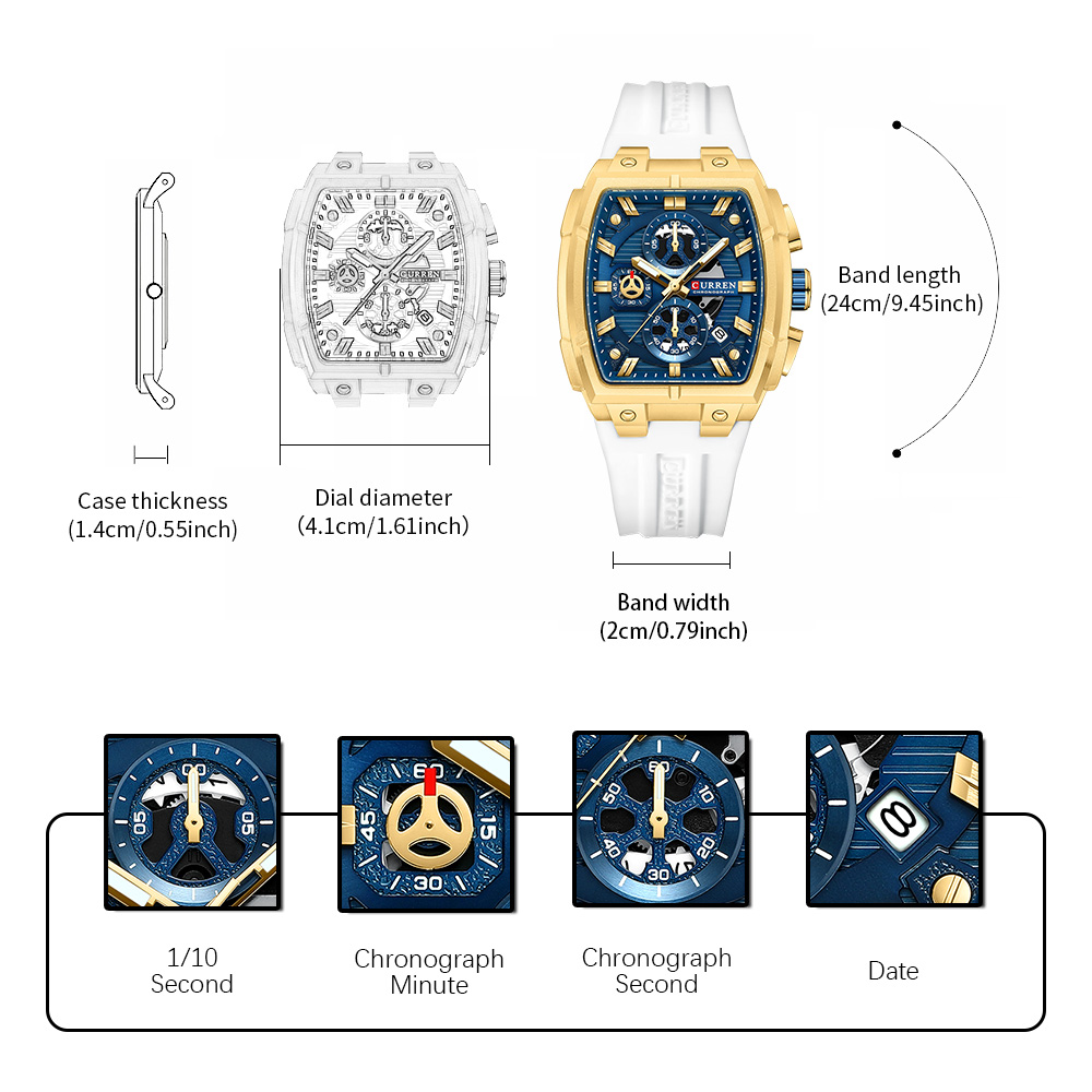 Jam Tangan Mewah Vintage CURRE - Luxury Watch With Bracelet ulasan dan harga