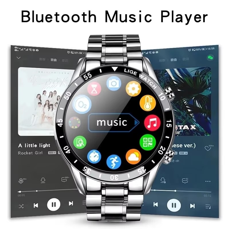 LIGE Jam Tangan Pintar Panggil - Luxury Watch Korea ulasan dan harga