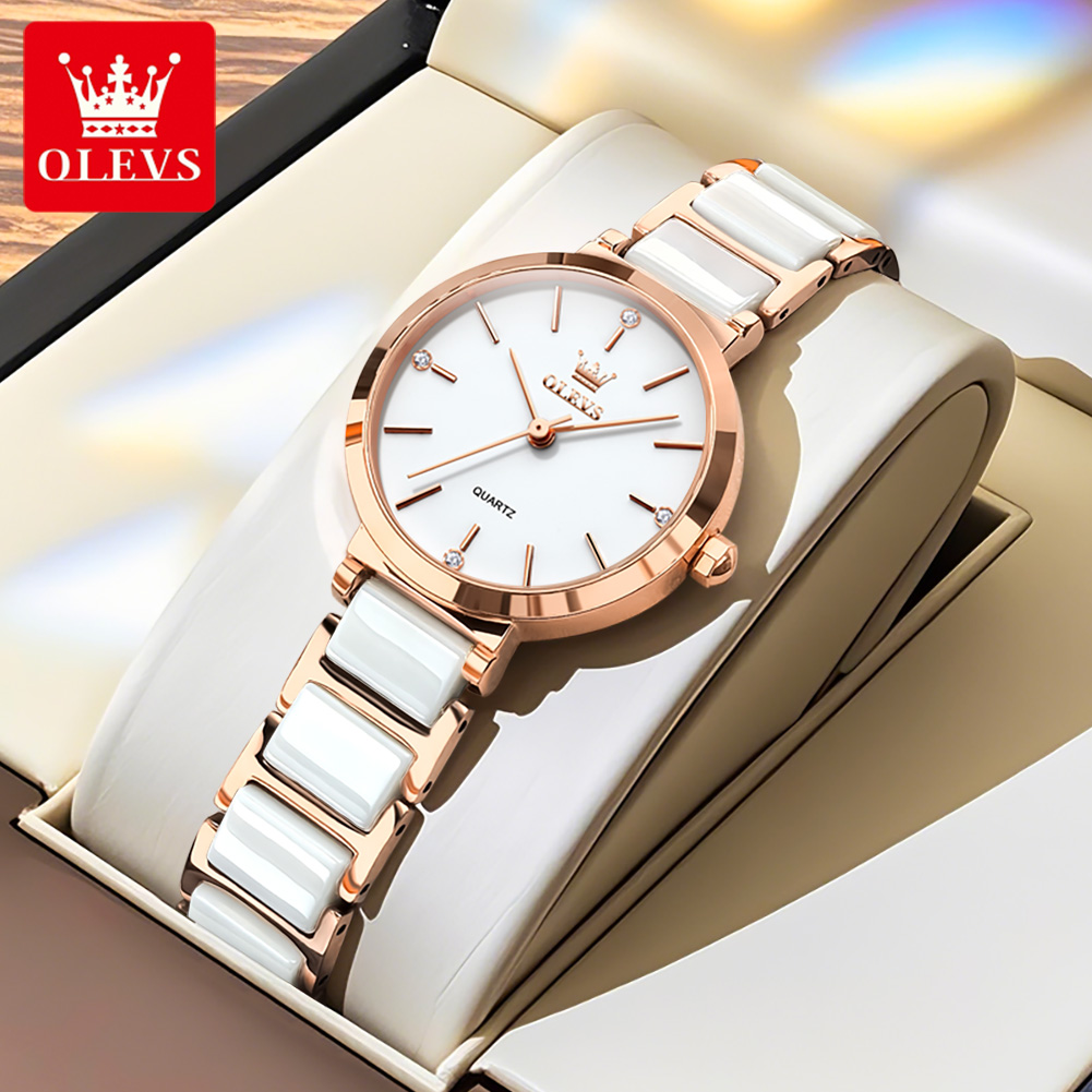 Jam Tangan Wanita OLEVS 5877 M - Luxury Watch With Bracelet ulasan dan harga
