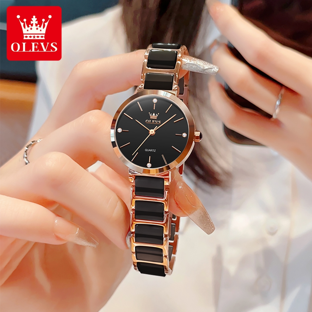 Jam Tangan Wanita OLEVS 5877 M - Luxury Watch With Bracelet ulasan dan harga
