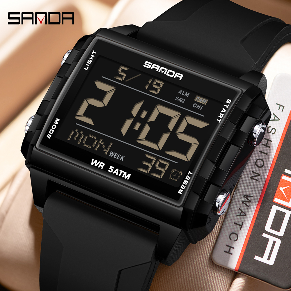 SANDA Jam Tangan LED Modis Ber - Luxury Watch Brands In World ulasan dan harga
