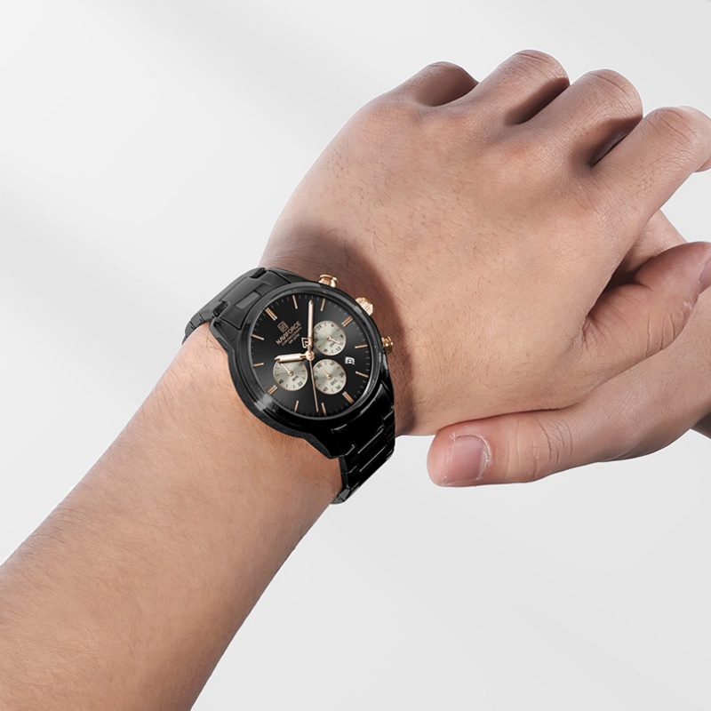 Jam Tangan Pria NAVIFORCE Quar - Luxury Watch With Bracelet ulasan dan harga