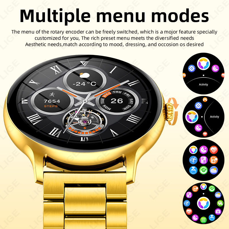 Jam Tangan Pintar Mewah Emas B - Luxury Watch Korea ulasan dan harga