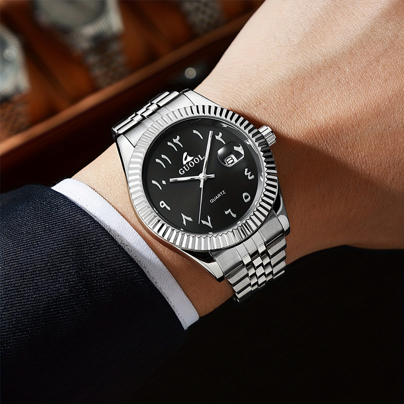 Jam Tangan Pria Baja Tahan Kar - Luxury Watch Arabic ulasan dan harga