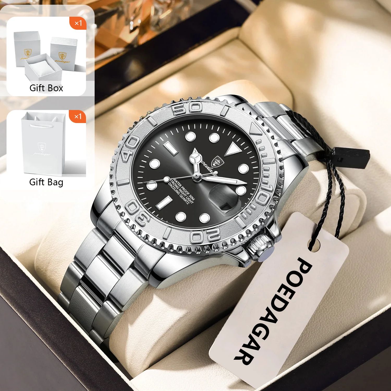 POEDAGAR Jam Tangan Pria Olahr - Luxury Watch With Bracelet ulasan dan harga