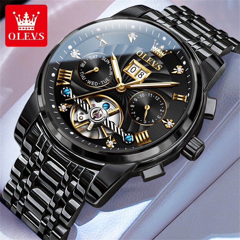 OLEVS jam tangan otomatis penu - Automatic Pilot Watch ulasan dan harga