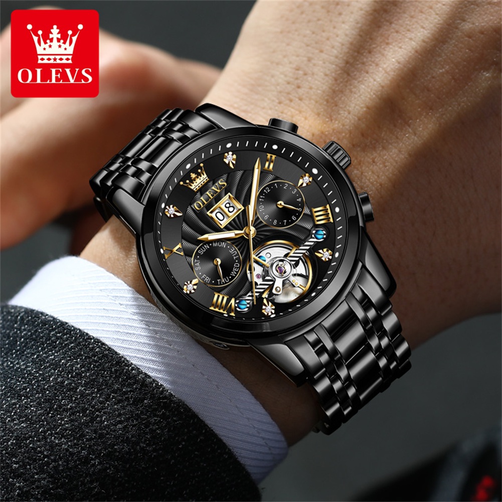 OLEVS jam tangan otomatis penu - Automatic Pilot Watch ulasan dan harga