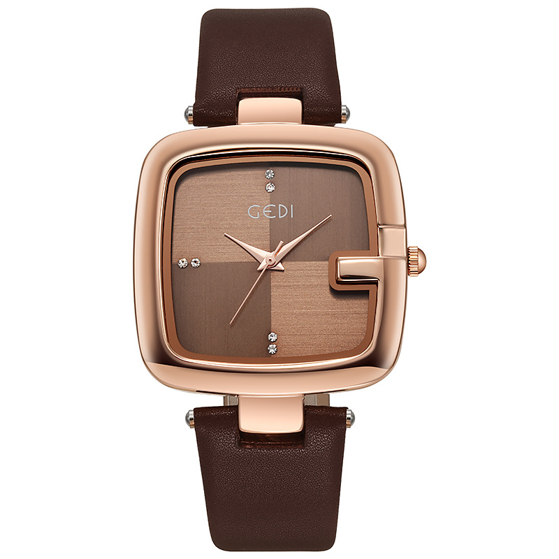 Fashion Gedi jam tangan kuarsa - Luxury Watch Square ulasan dan harga