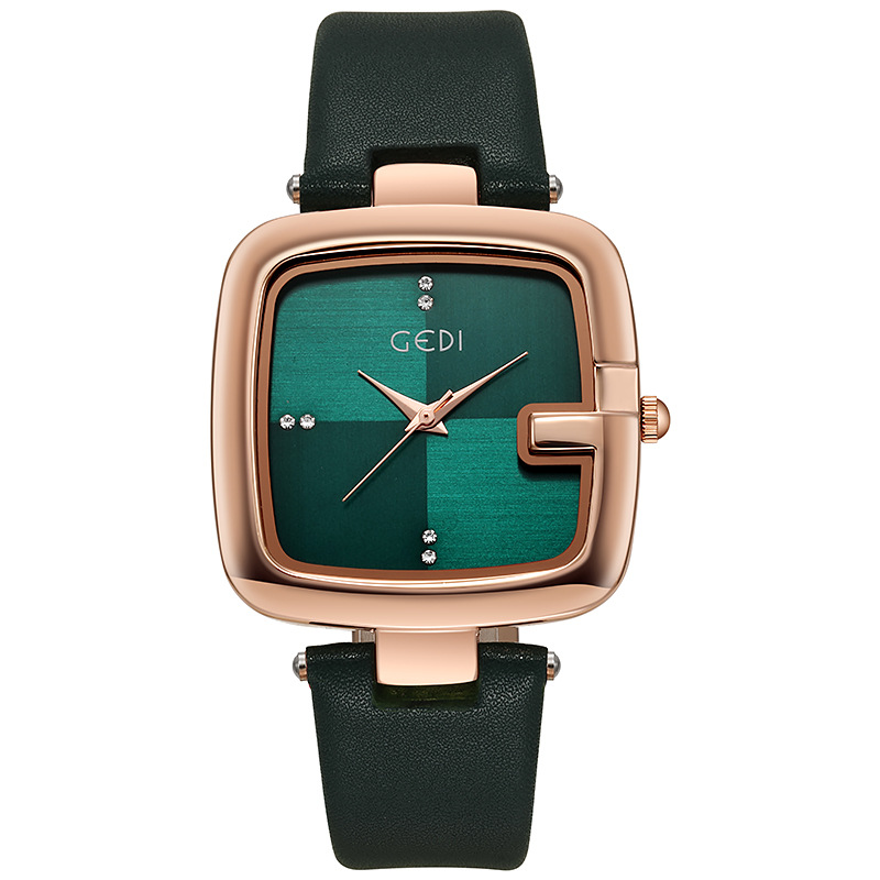 Fashion Gedi jam tangan kuarsa - Luxury Watch Square ulasan dan harga