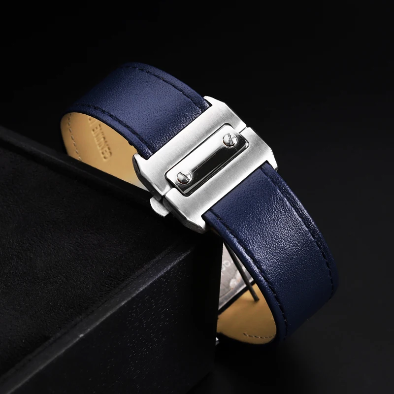 Tali Jam Tangan Kulit Asli unt - Cartier Watch Santos ulasan dan harga