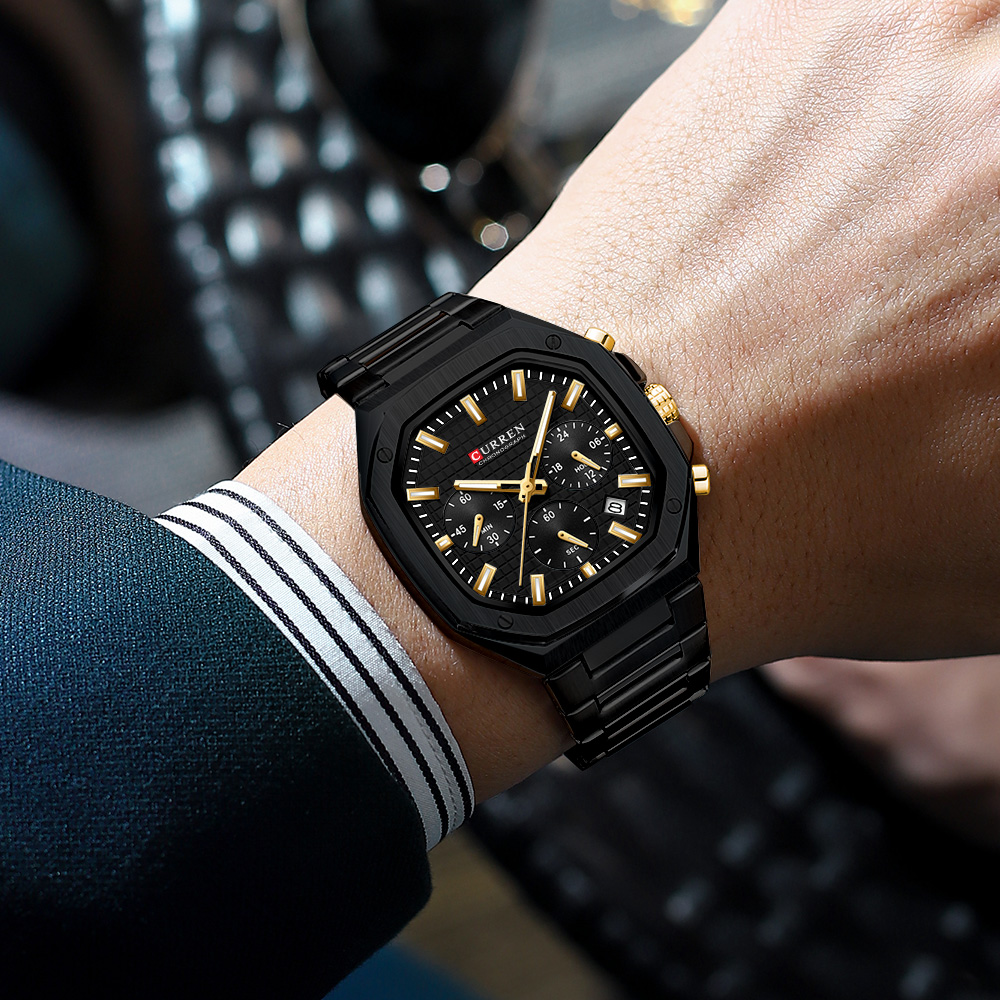 CURREN Jam Tangan Chrono Perse - Luxury Watch With Bracelet ulasan dan harga
