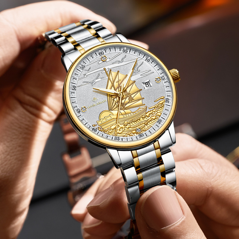 Louis Jourdain Jam Tangan Pria - Luxury Watch Gold ulasan dan harga