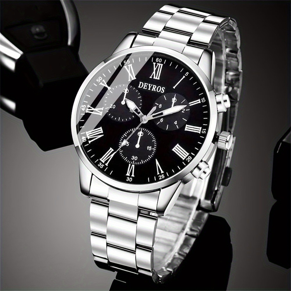 4pcs/set Set Jam Tangan Pria d - Watch Triangle Luxury ulasan dan harga