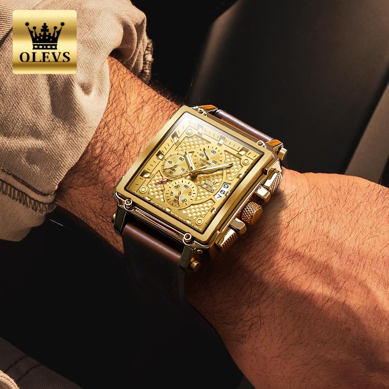 Jam Tangan Pria Merek OLEVS Ta - Luxury Watch Square ulasan dan harga