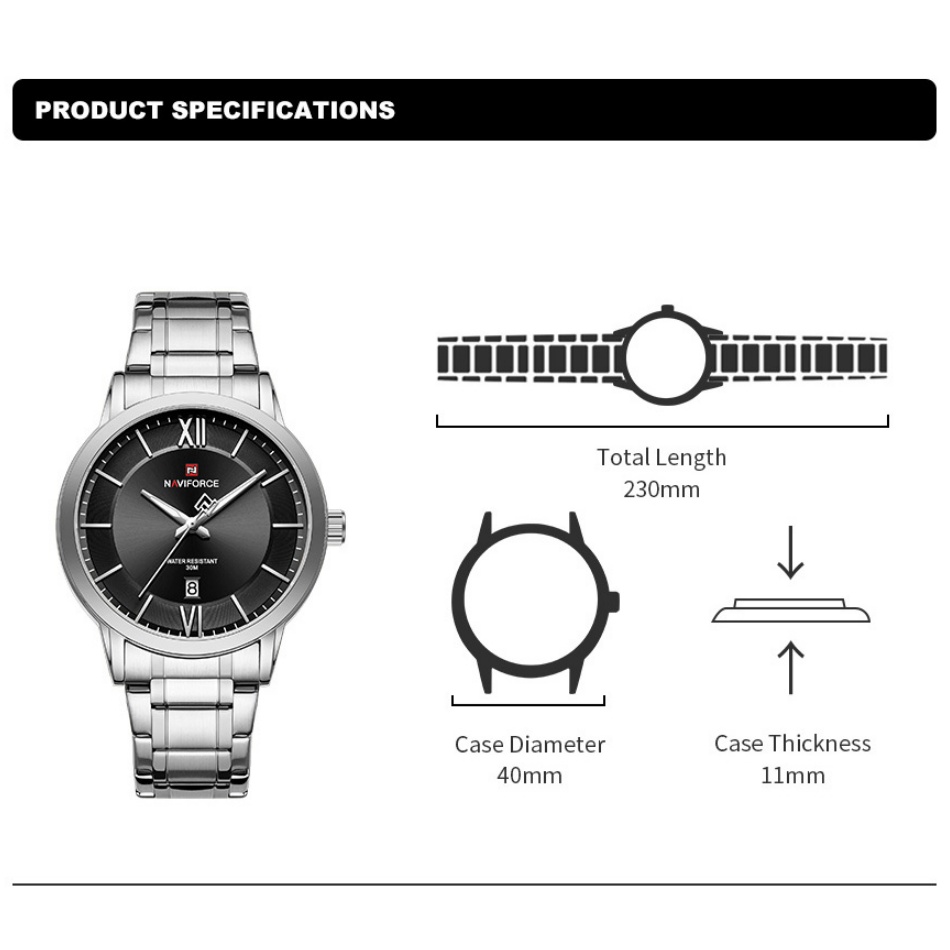 NAVIFORCE Jam Tangan untuk Pri - Field Watch Military ulasan dan harga