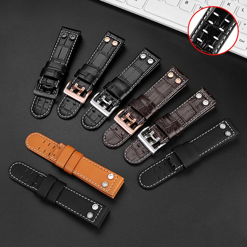 Tali jam kulit asli 22mm 24mm  - Field Watch Military ulasan dan harga