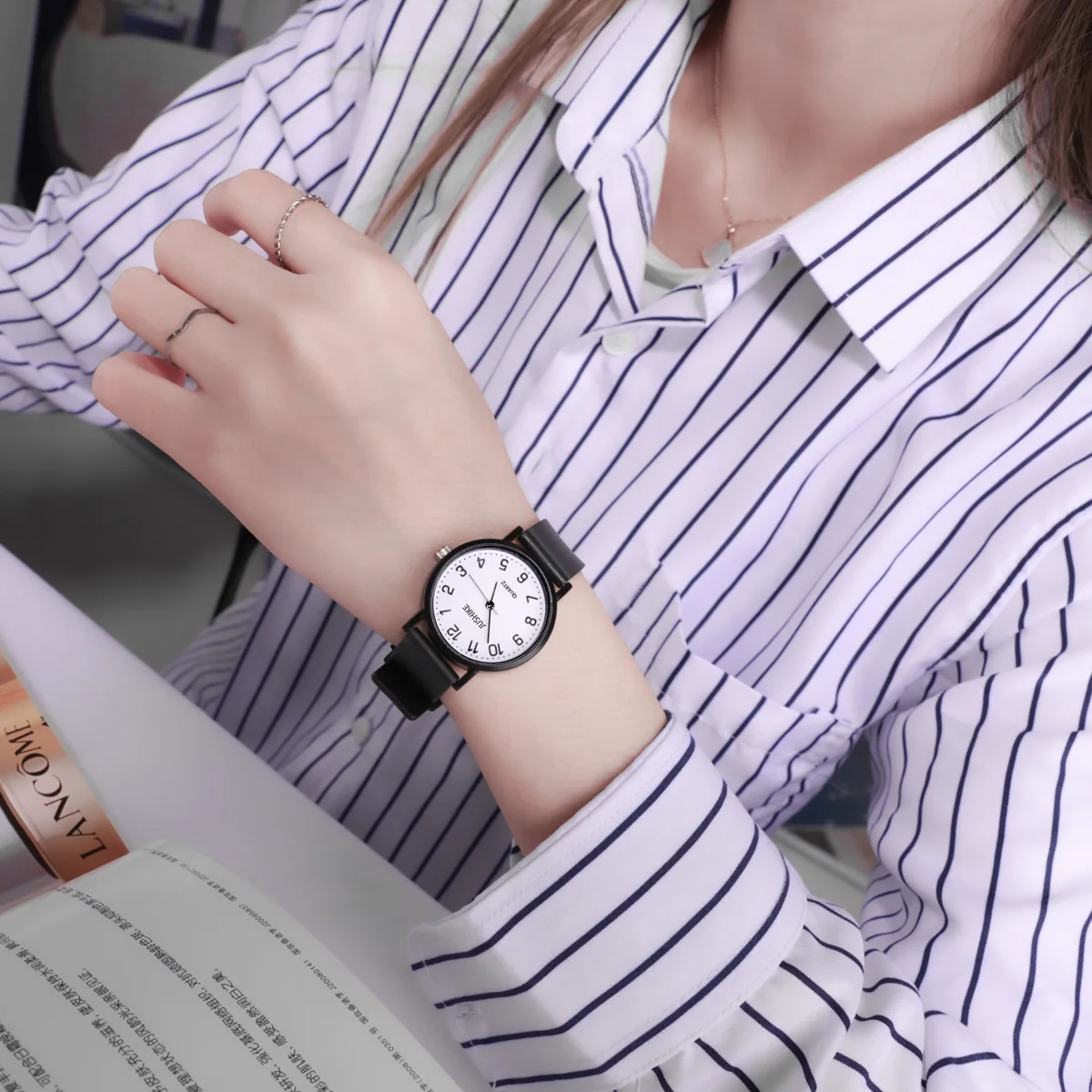 Jam Tangan Hitam Sederhana Jam - Luxury Watch Quartz ulasan dan harga