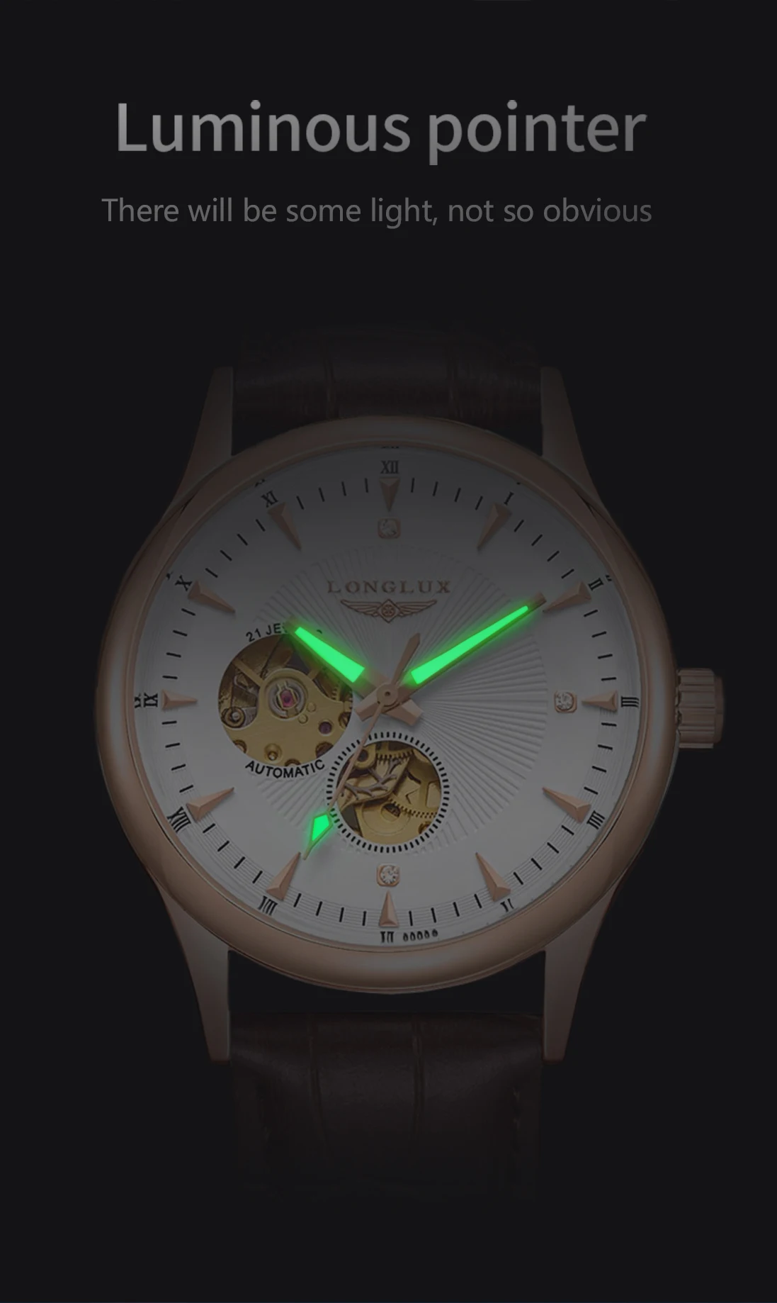 Jam Tangan Otomatis LONGLUX Ga - Luxury Watch Arabic ulasan dan harga